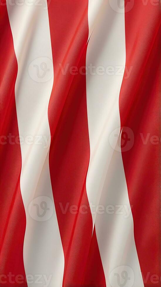 red and white striped fabric texture background. ai generated photo