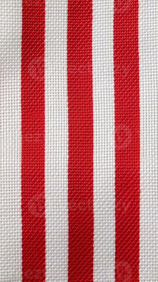 red and white striped fabric texture background. ai generated photo