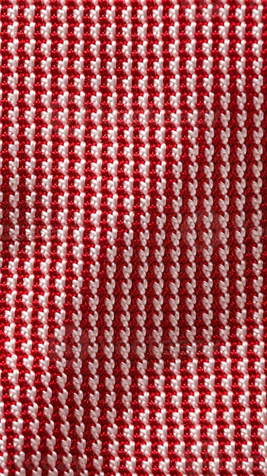 red and white striped fabric texture background. ai generated photo