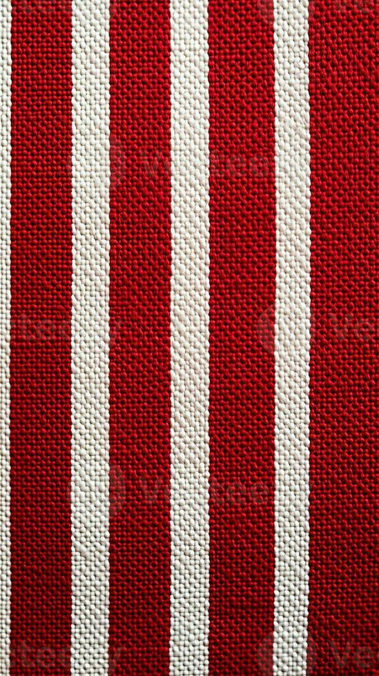 red and white striped fabric texture background. ai generated photo