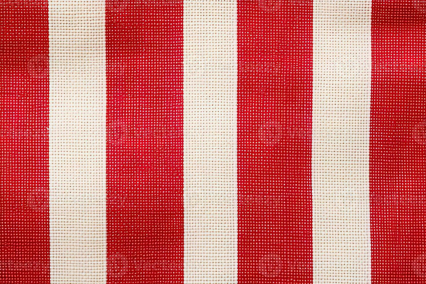 red and white striped fabric texture background. ai generated photo