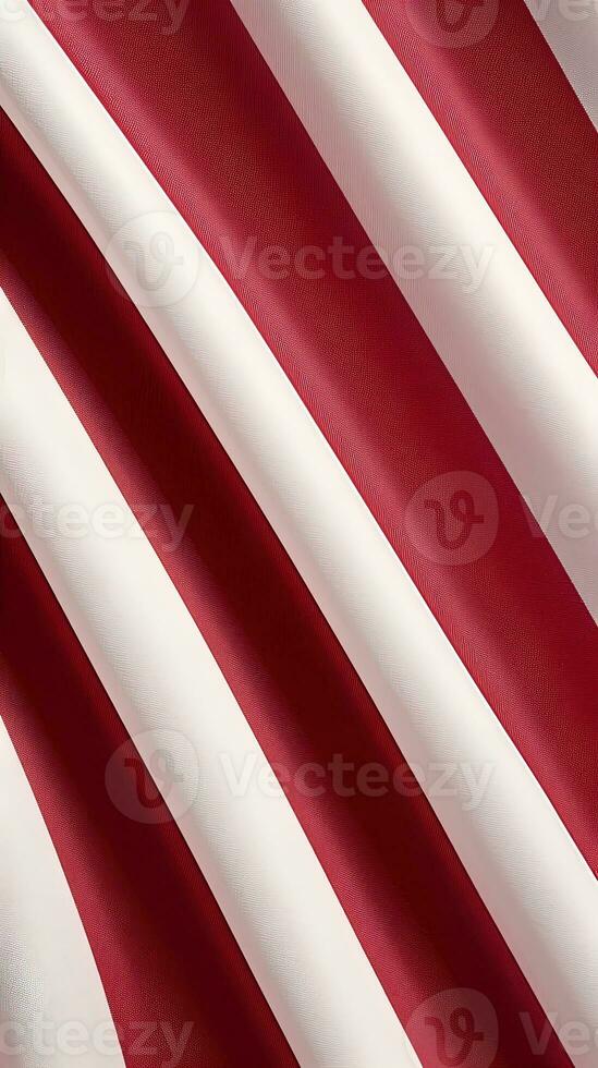 red and white striped fabric texture background. ai generated photo