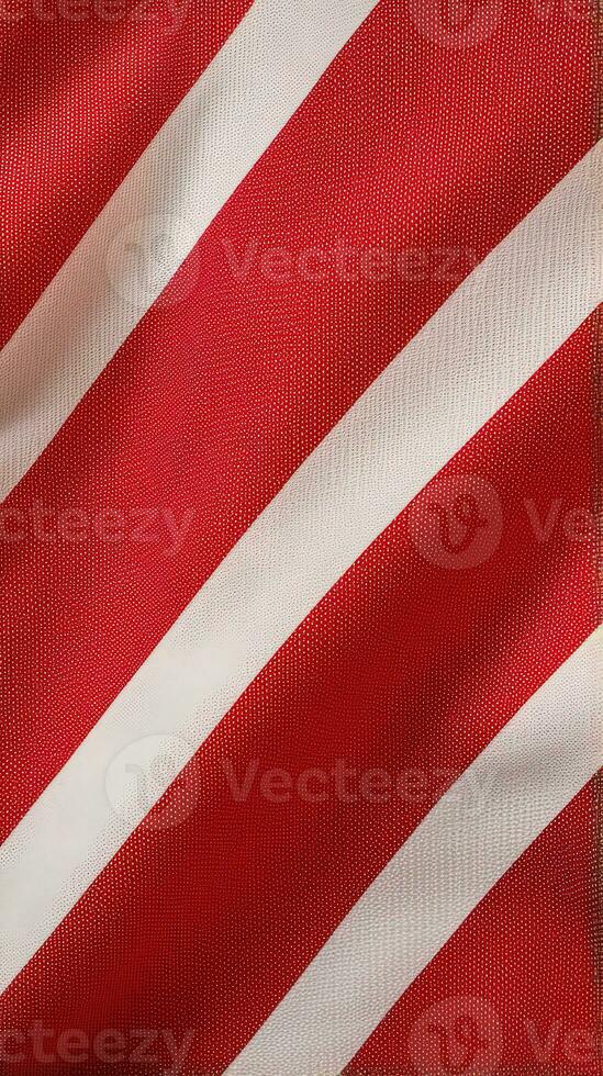 red and white striped fabric texture background. ai generated photo