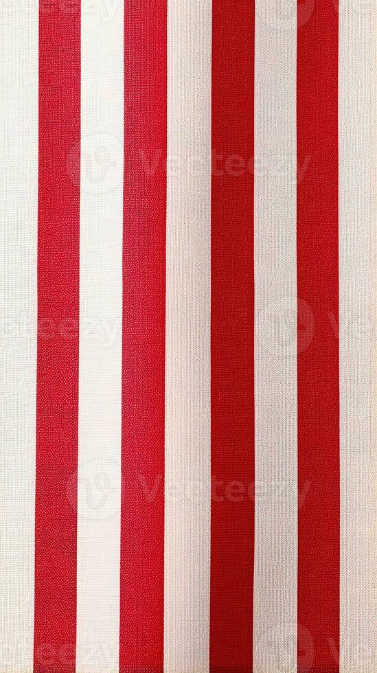 red and white striped fabric texture background. ai generated photo