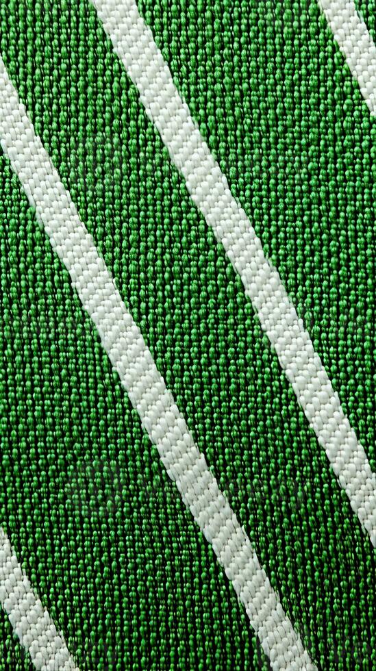 green and white striped fabric texture background. ai generated photo