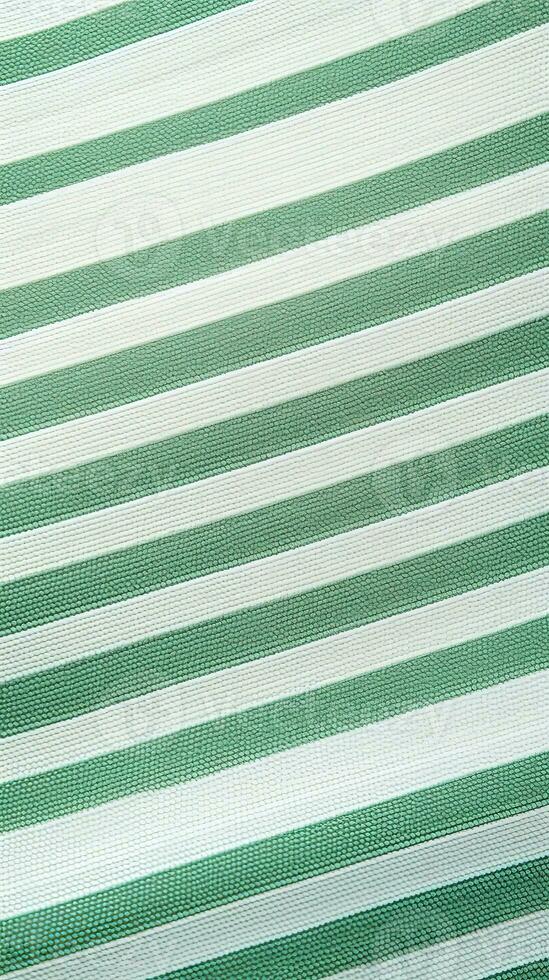 green and white striped fabric texture background. ai generated photo