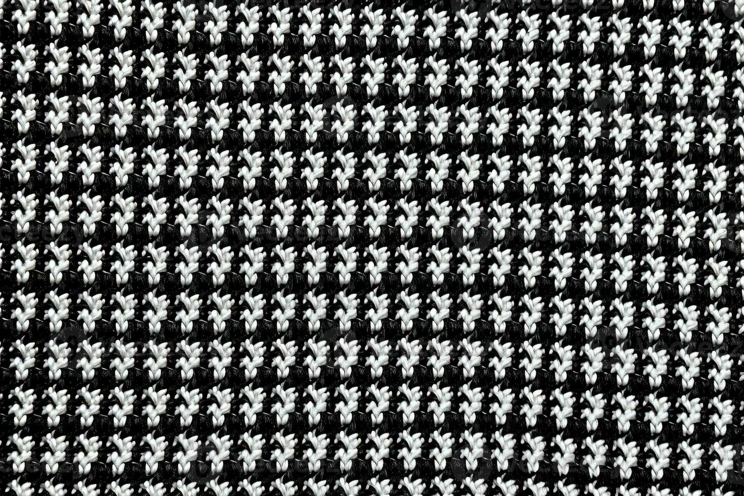 black and white striped fabric texture background. ai generated photo