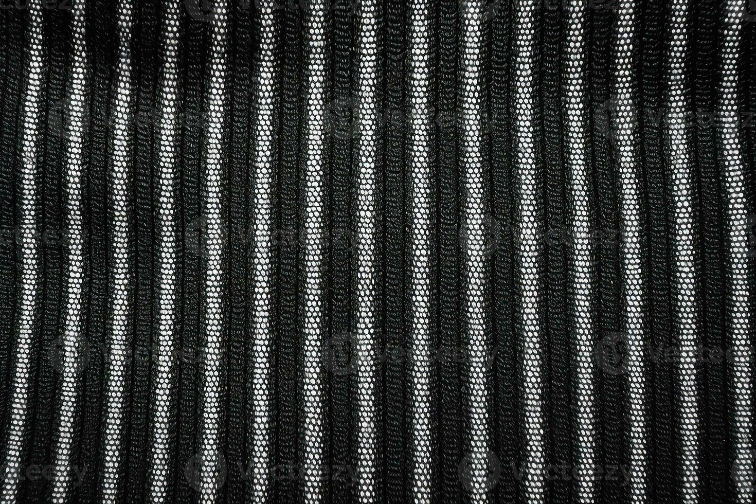 black and white striped fabric texture background. ai generated photo