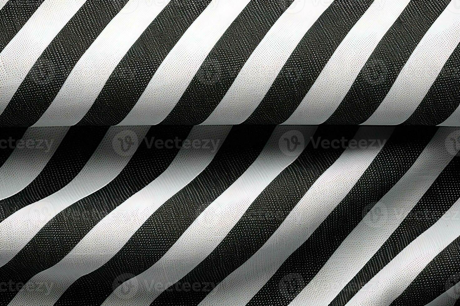 black and white striped fabric texture background. ai generated photo