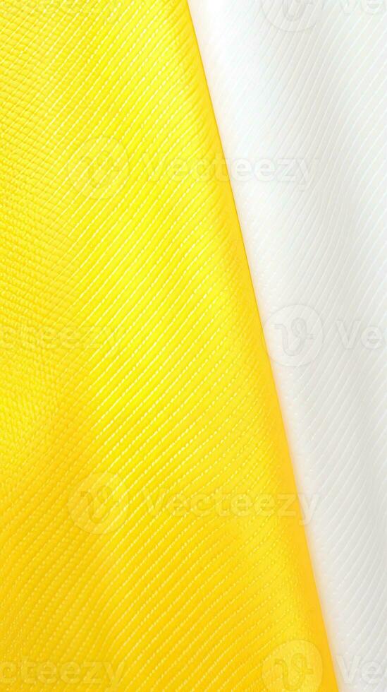 yellow and white striped fabric texture background. ai generated photo