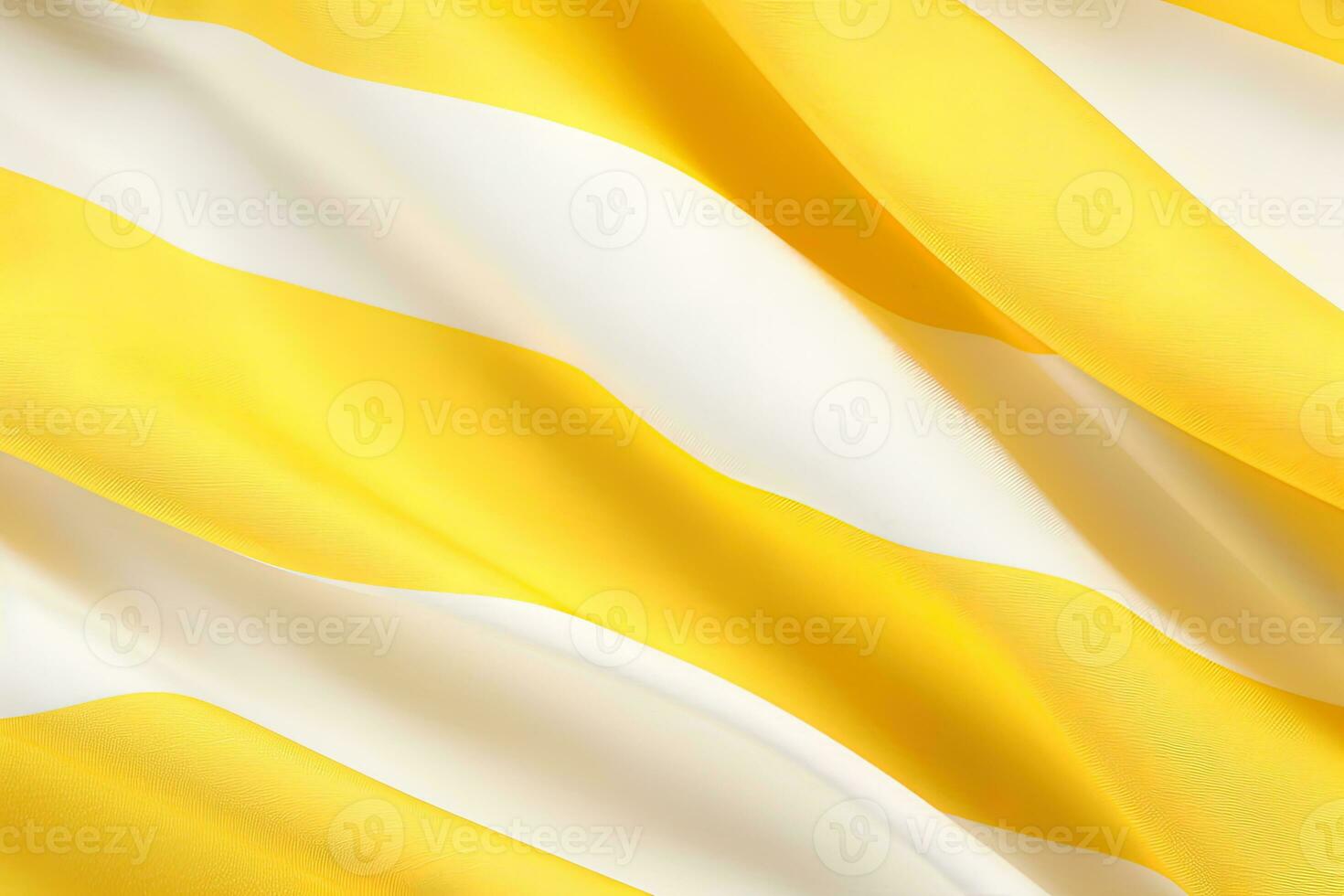 yellow and white striped fabric texture background. ai generated photo
