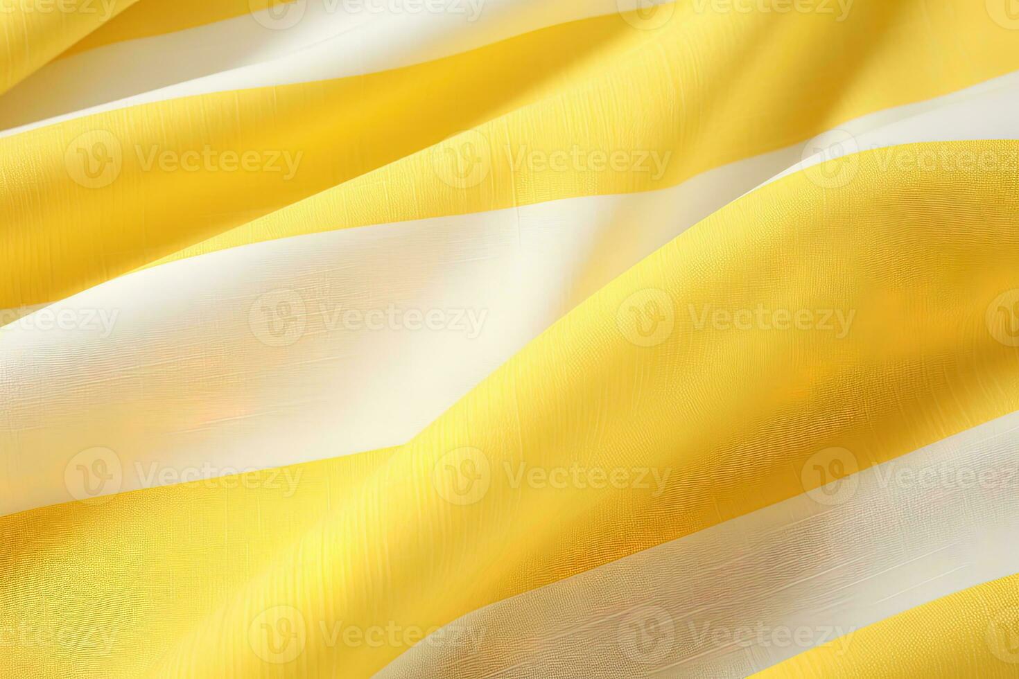 yellow and white striped fabric texture background. ai generated photo