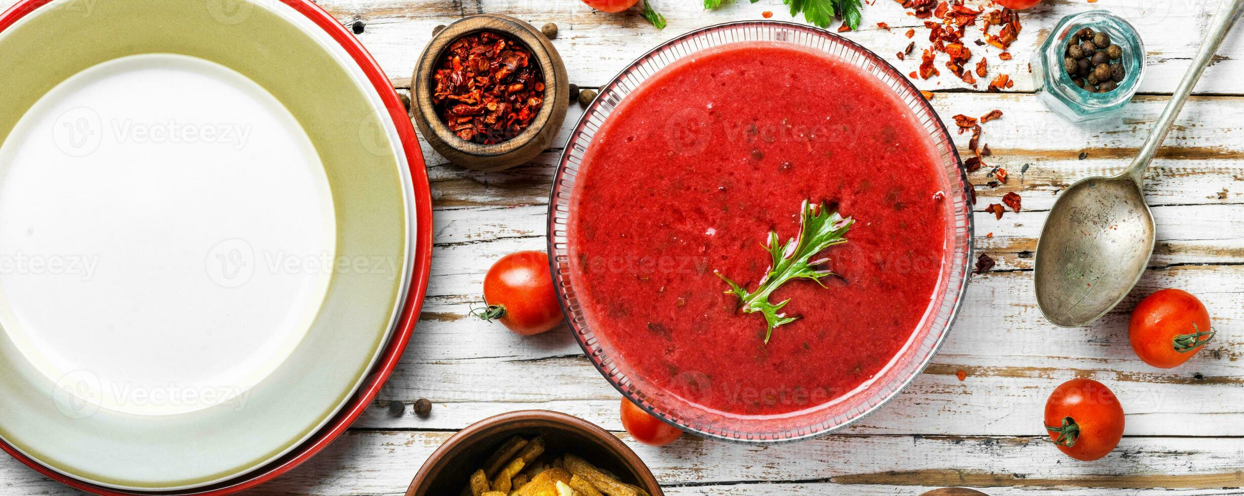 Tomato gazpacho soup photo