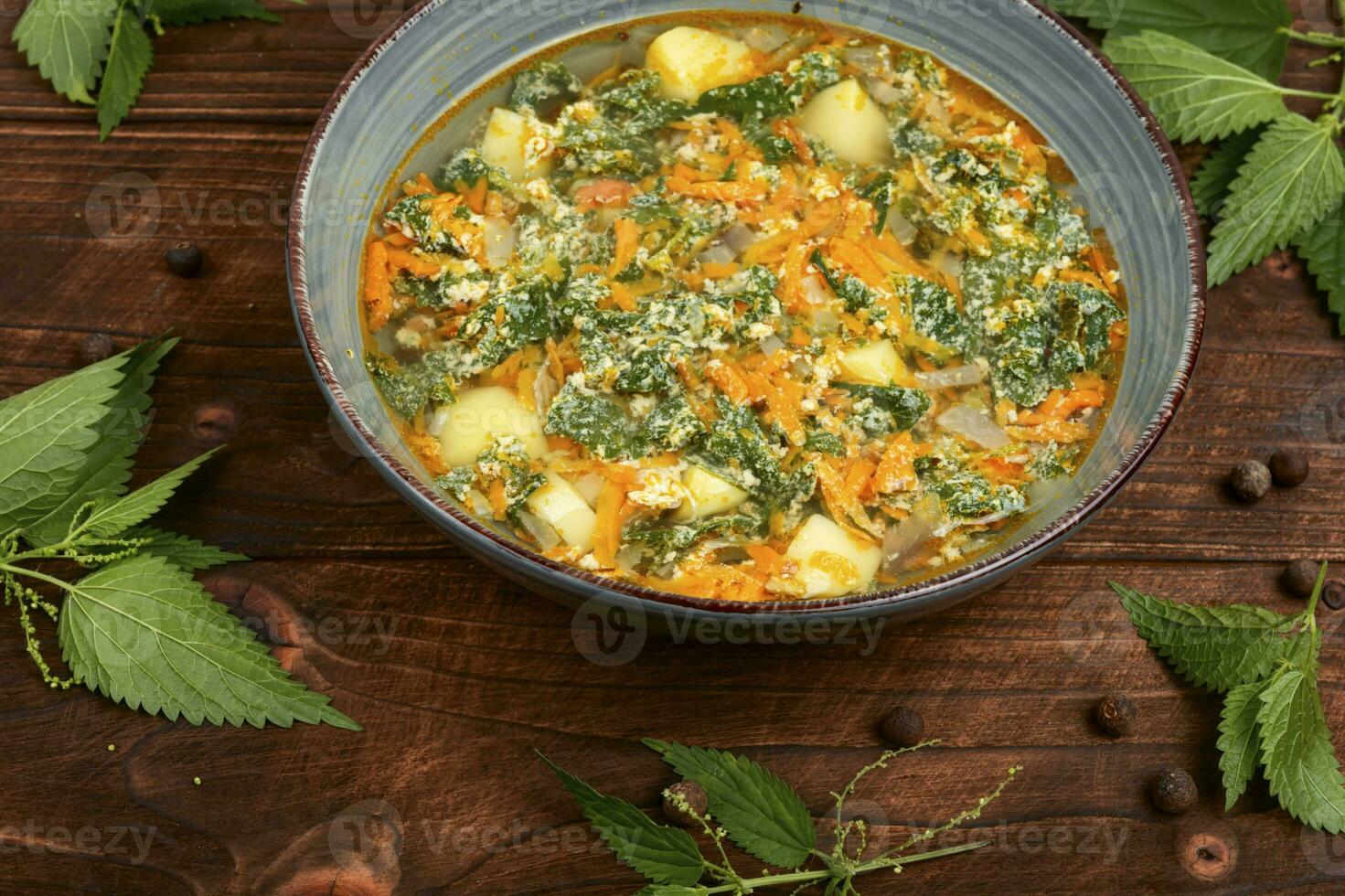 Stinging nettle soup. photo