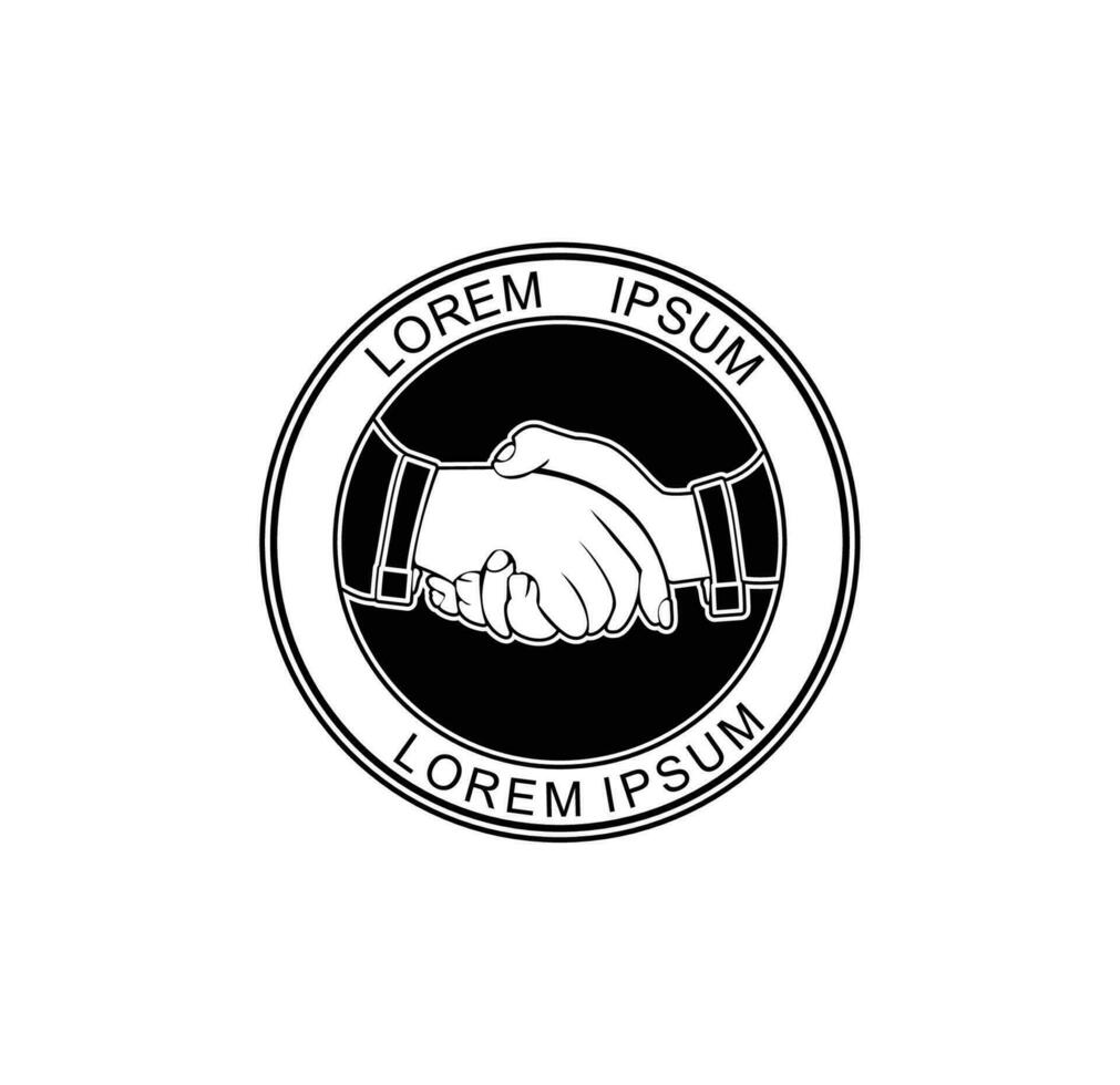 Hand Greeting Logo Vector Symbol of Friendship and Agreement