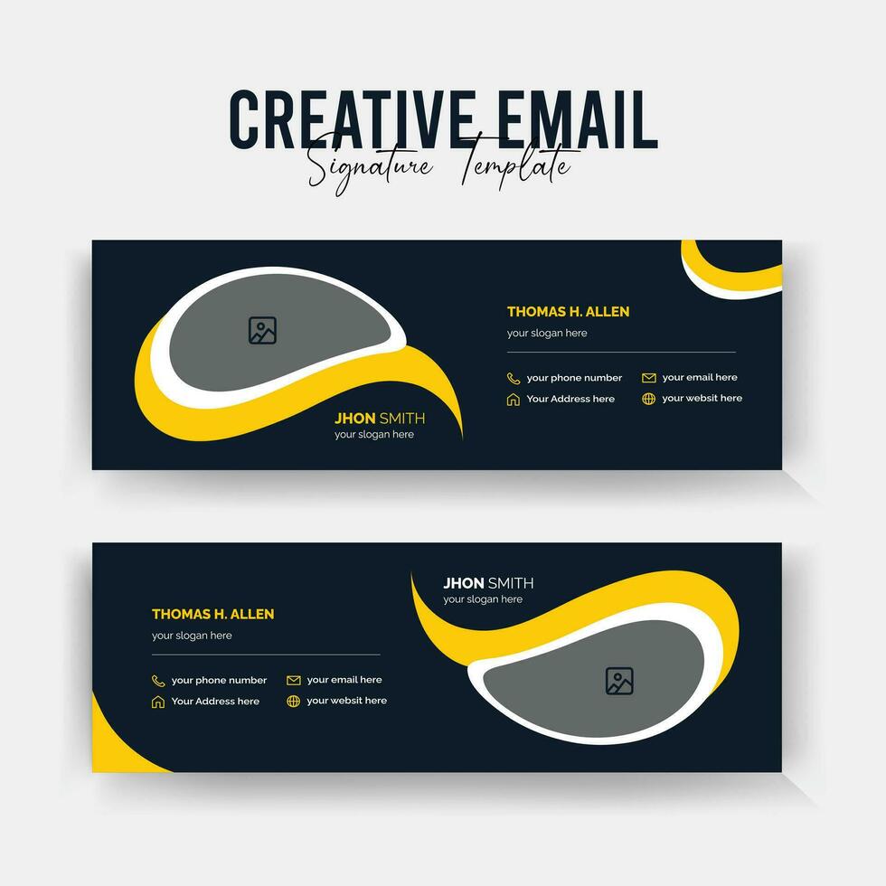 Corporate Email Signature Template vector