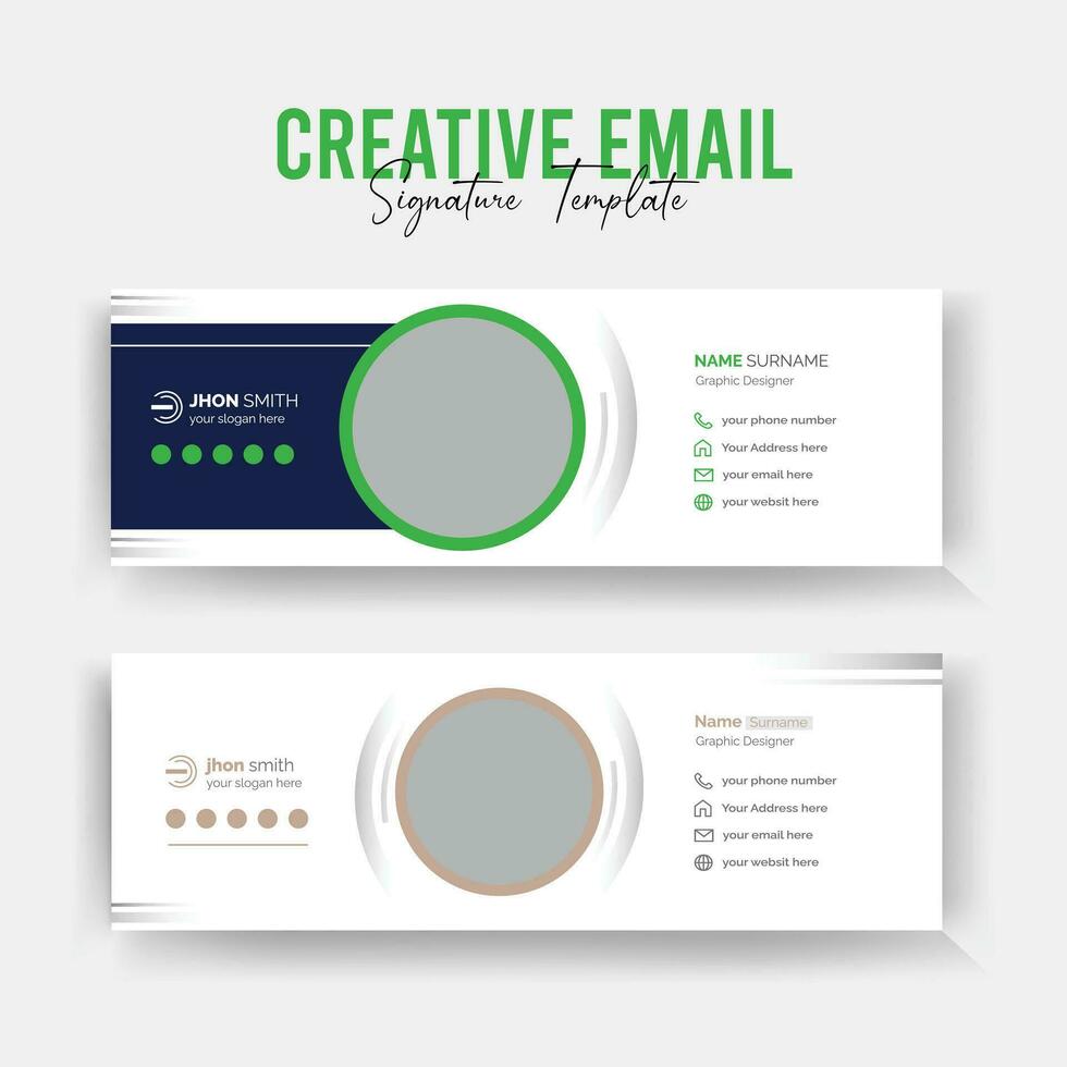 Corporate Email Signature Template vector