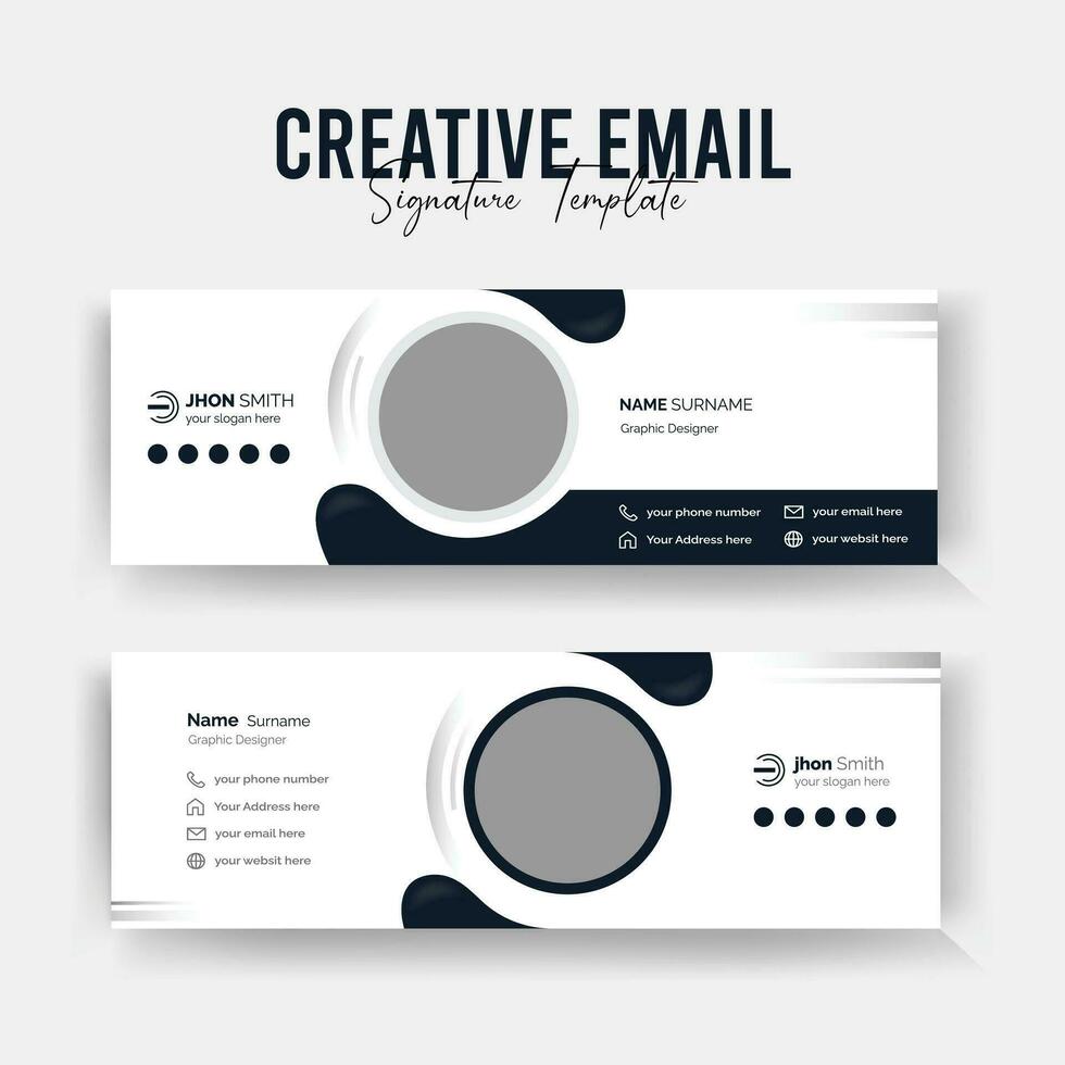 Corporate Email Signature Template vector