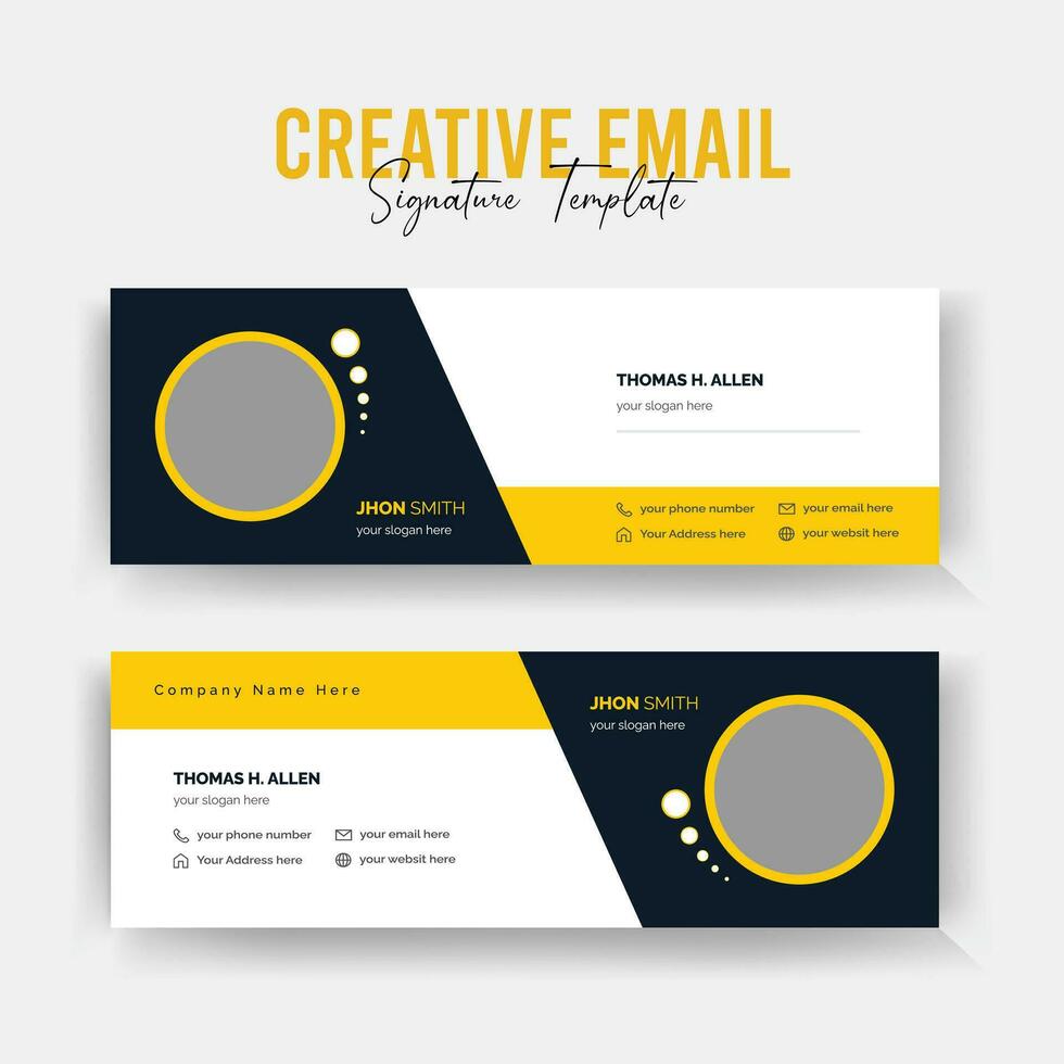 Corporate Email Signature Template vector