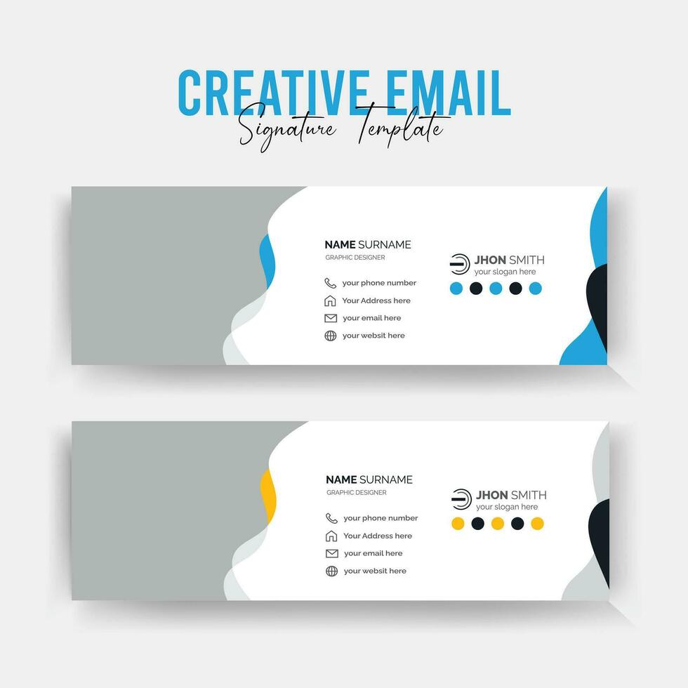 Corporate Email Signature Template vector