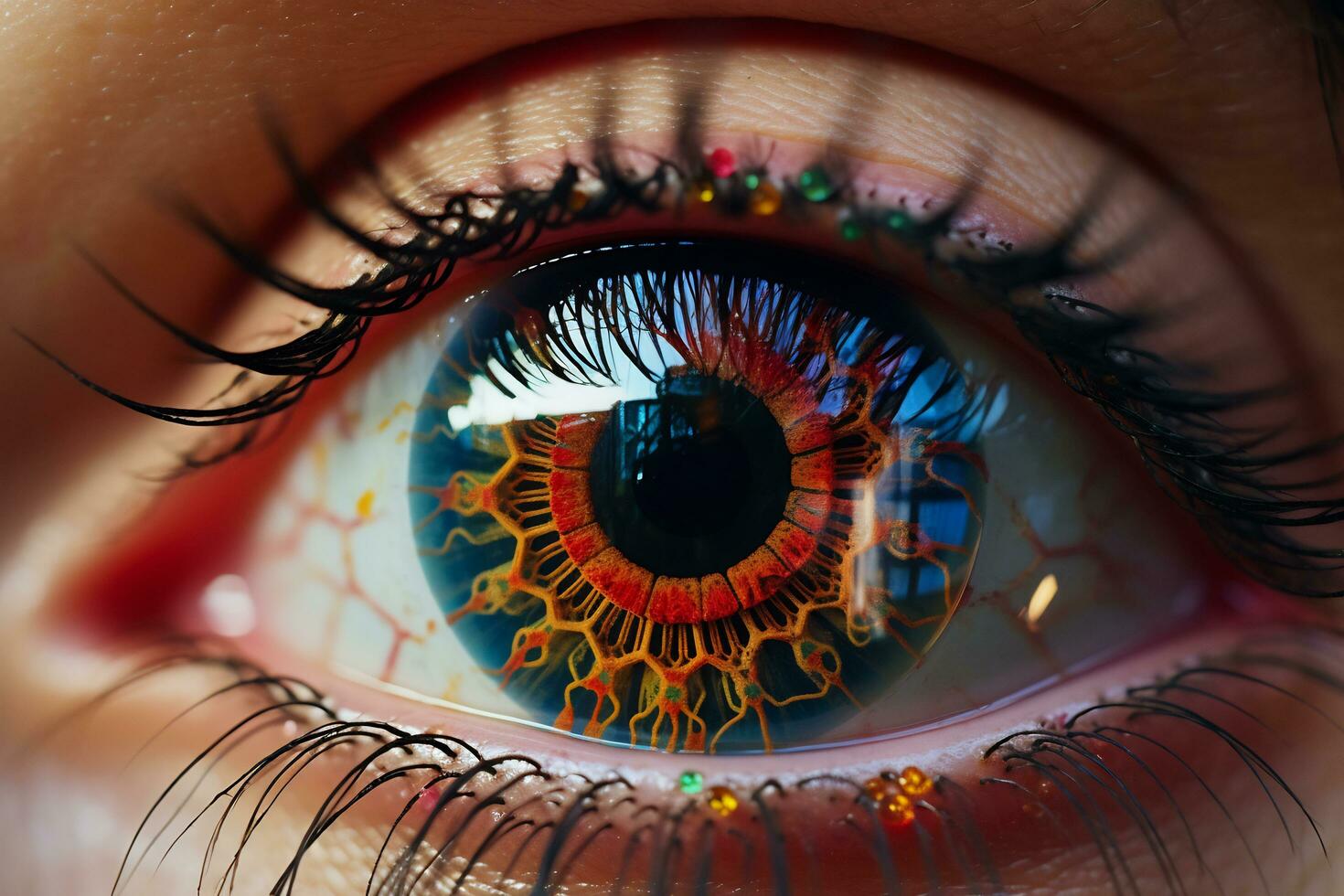 AI Generative Close up shot of beautiful eyes photo