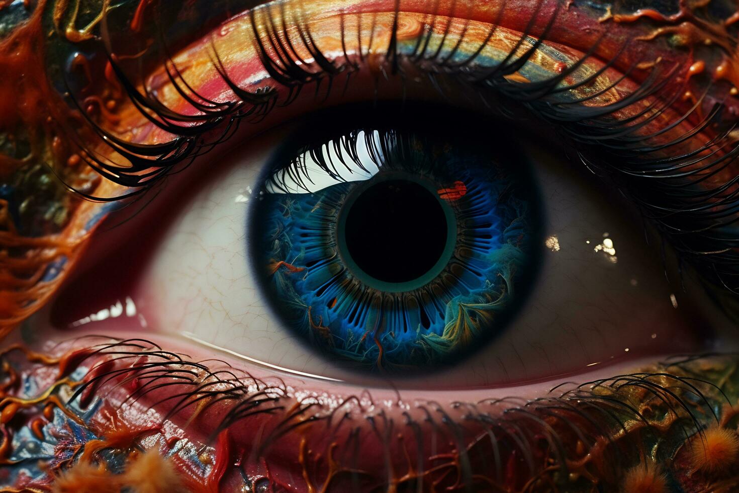 AI Generative Close up shot of beautiful eyes photo