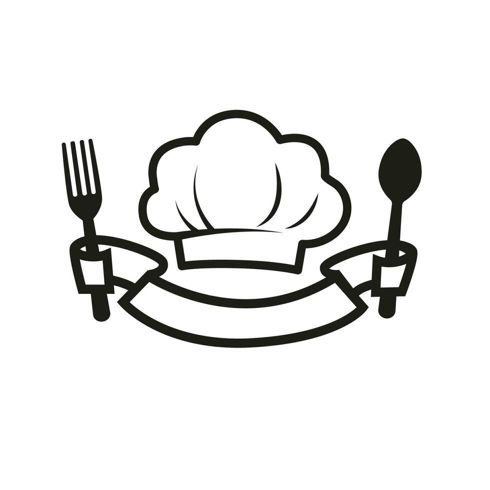 Chef Hat With Kitchen Utensils Chef Hat Spoon Fork Restaurant Logo chef-hat-with-kitchen-utensils-chef-hat-spoon-fork-restaurant-logo