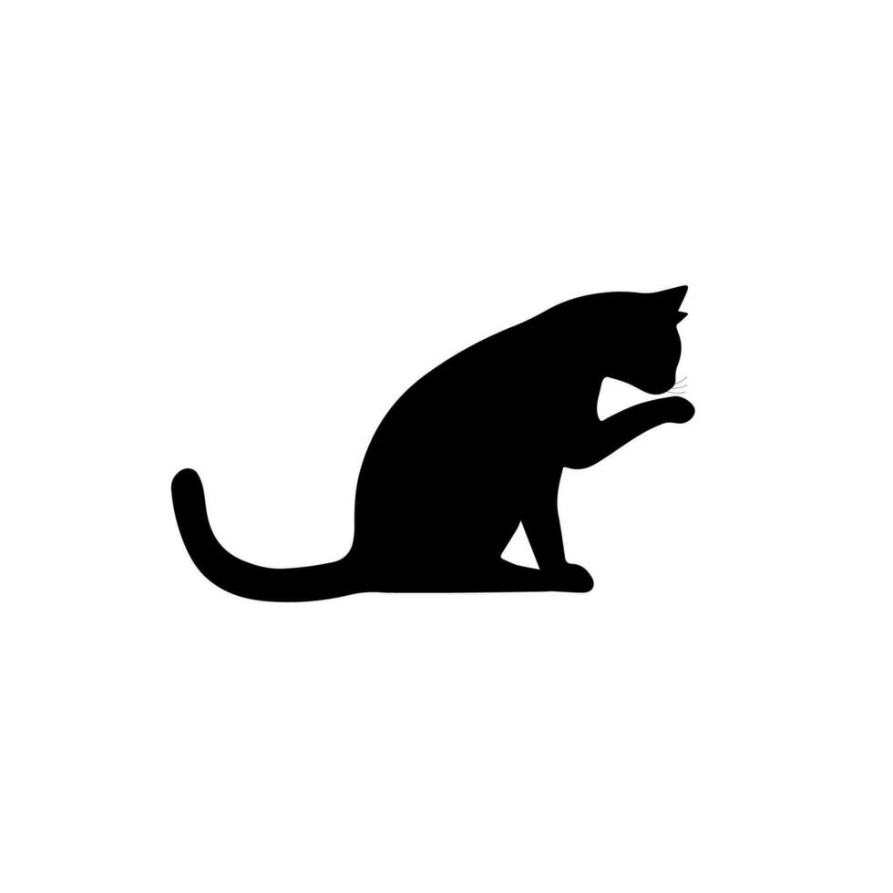 Cat silhouettes, cat silhouettes pet animals graphics set vector