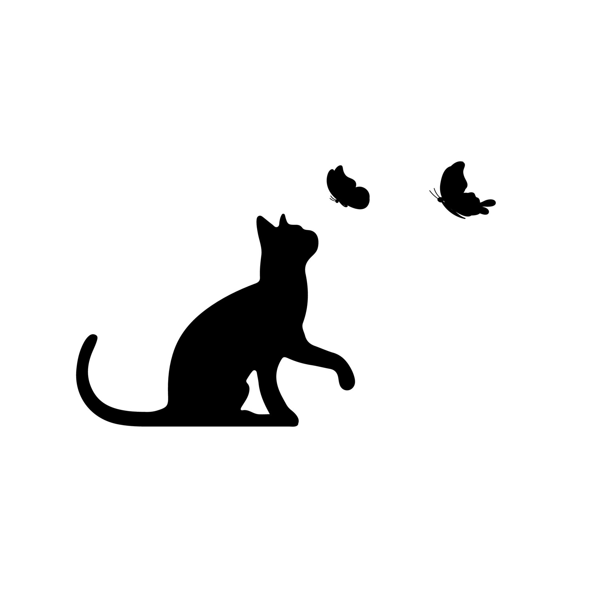 Cat with butterfly, cats and butterflies 30556314 Vector Art at Vecteezy