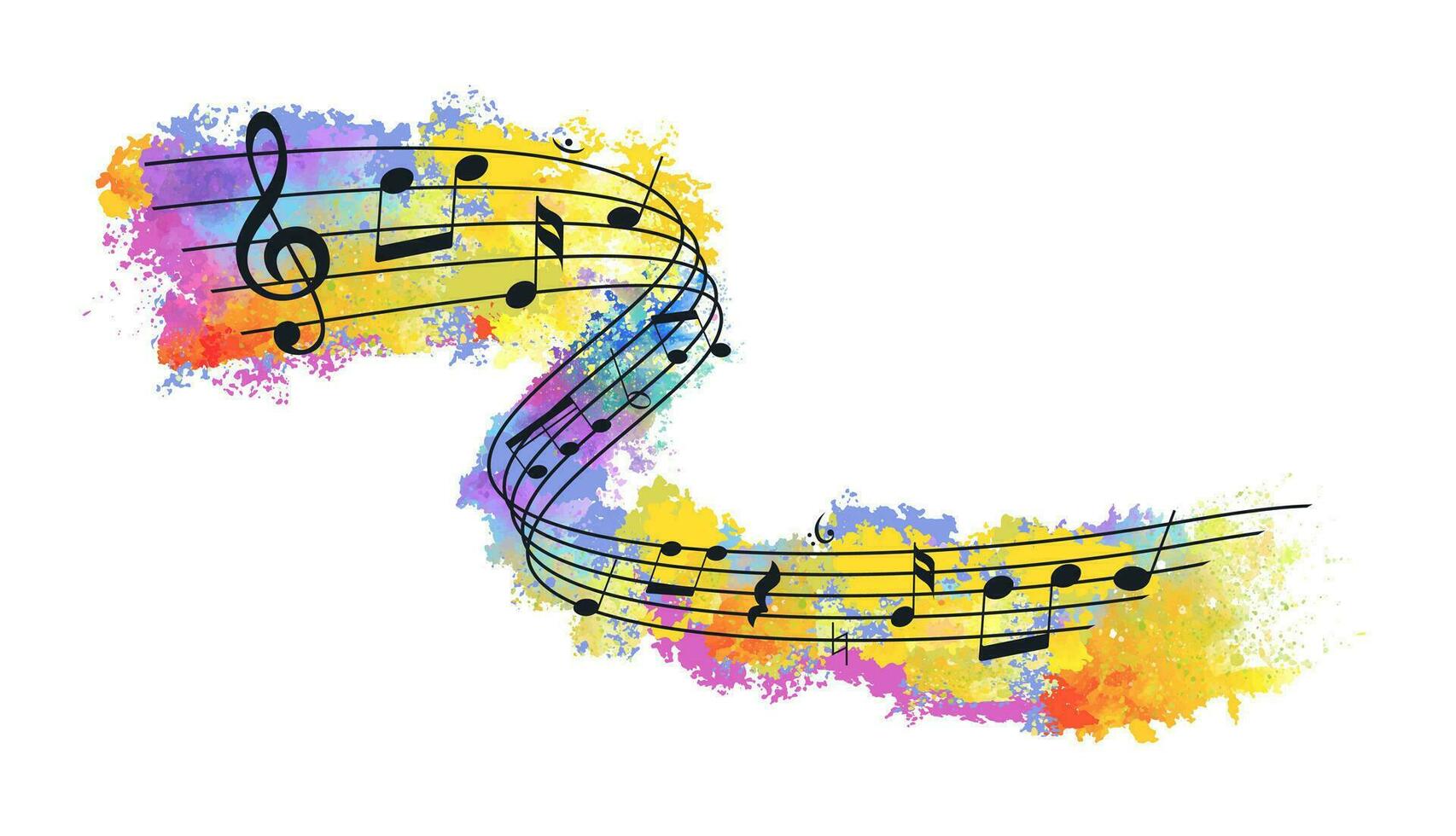 Music sheet. Musical note set in blue background vector