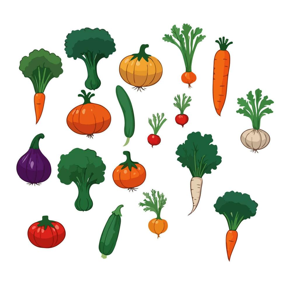 vegetal con zanahoria, nabo en blanco antecedentes vector