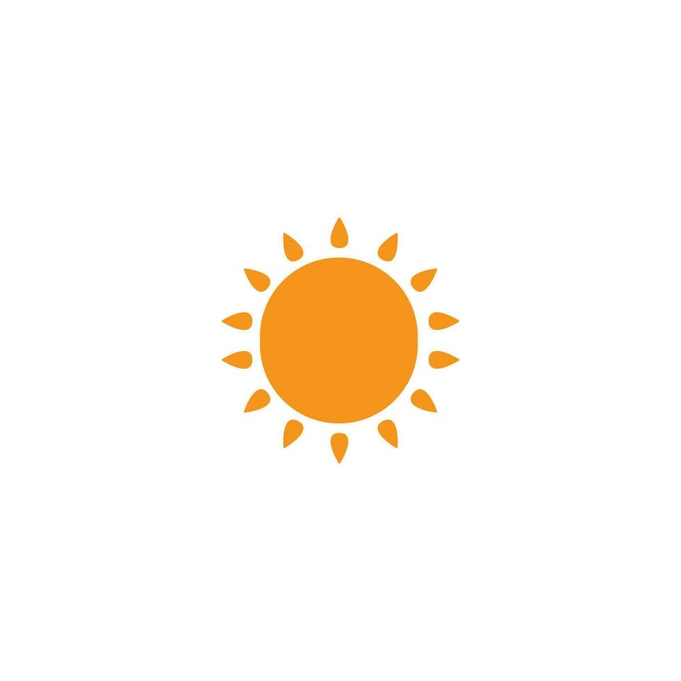 Sun icon. Simple style summer travel big sale poster background symbol. Sun brand logo design element. Sun t-shirt printing. Vector for sticker.