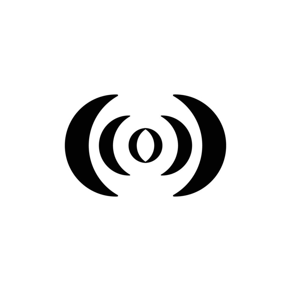 Signal icon. Radar road sign. Simple style signal company poster background symbol. Signal brand logo design element. Signal t-shirt printing. Vector for sticker.