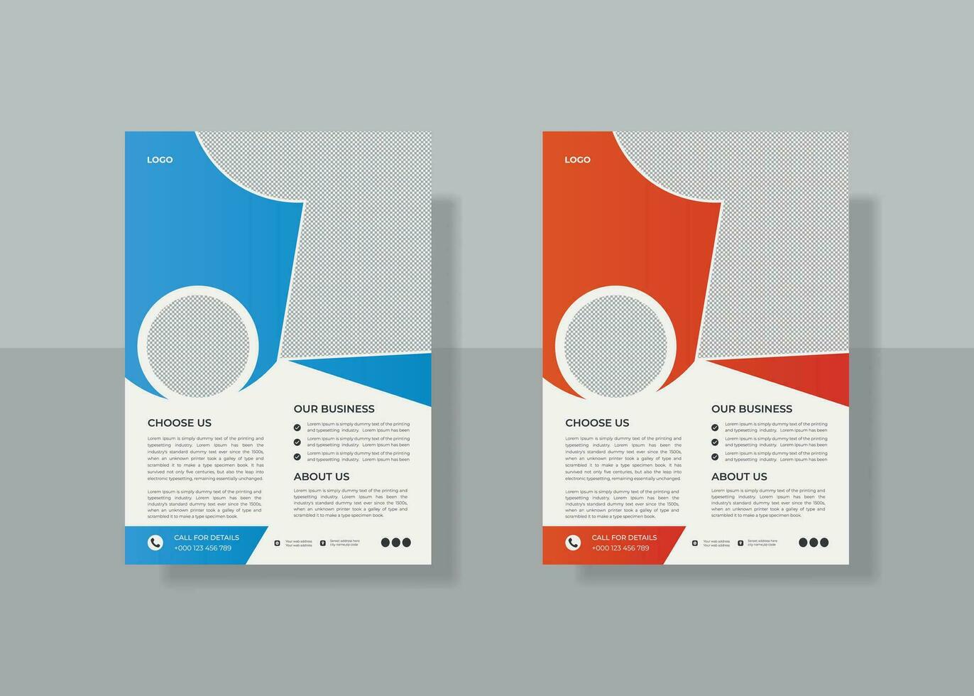 vector corporate flyer design template