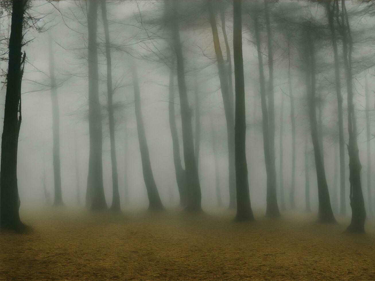 foggy forest atmosphere with a moody style photo