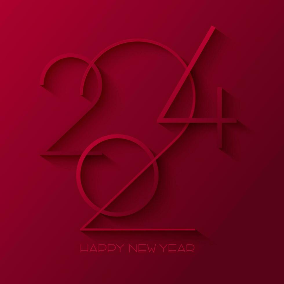 minimal Happy New Year bakground design vector