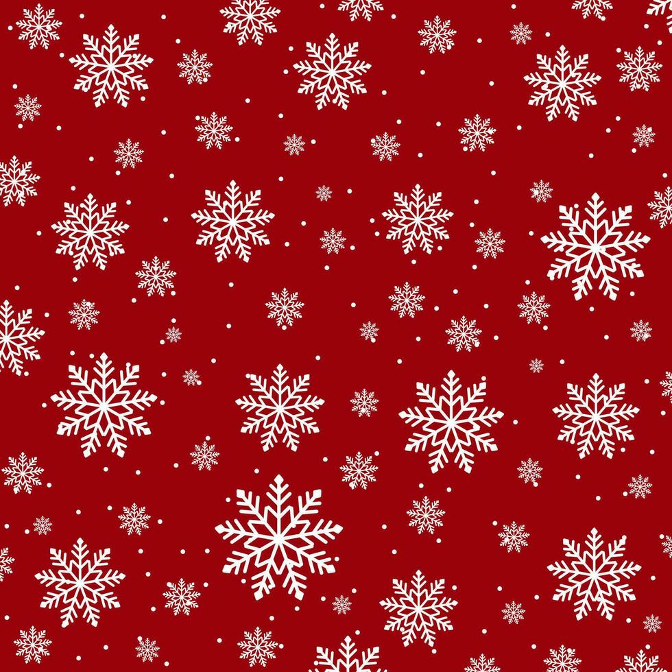 christmas background with a traditional snowflake pattern vector