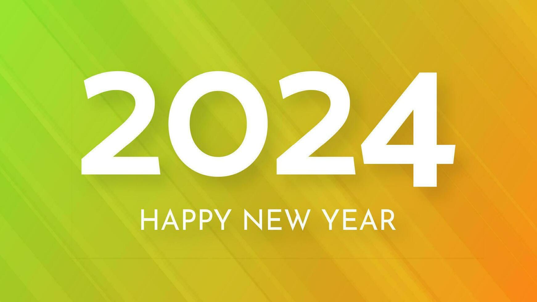 2024 Happy New Year on colorful background vector