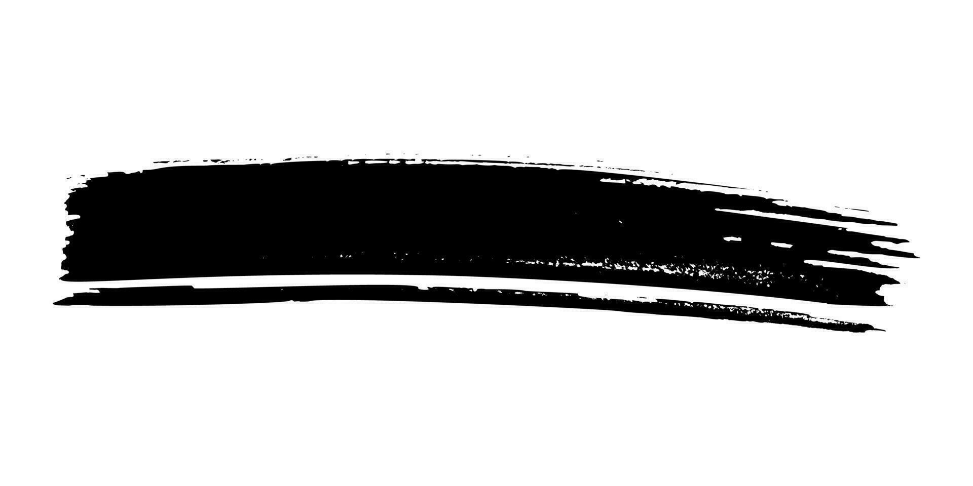 Black brush stroke on transparent background vector