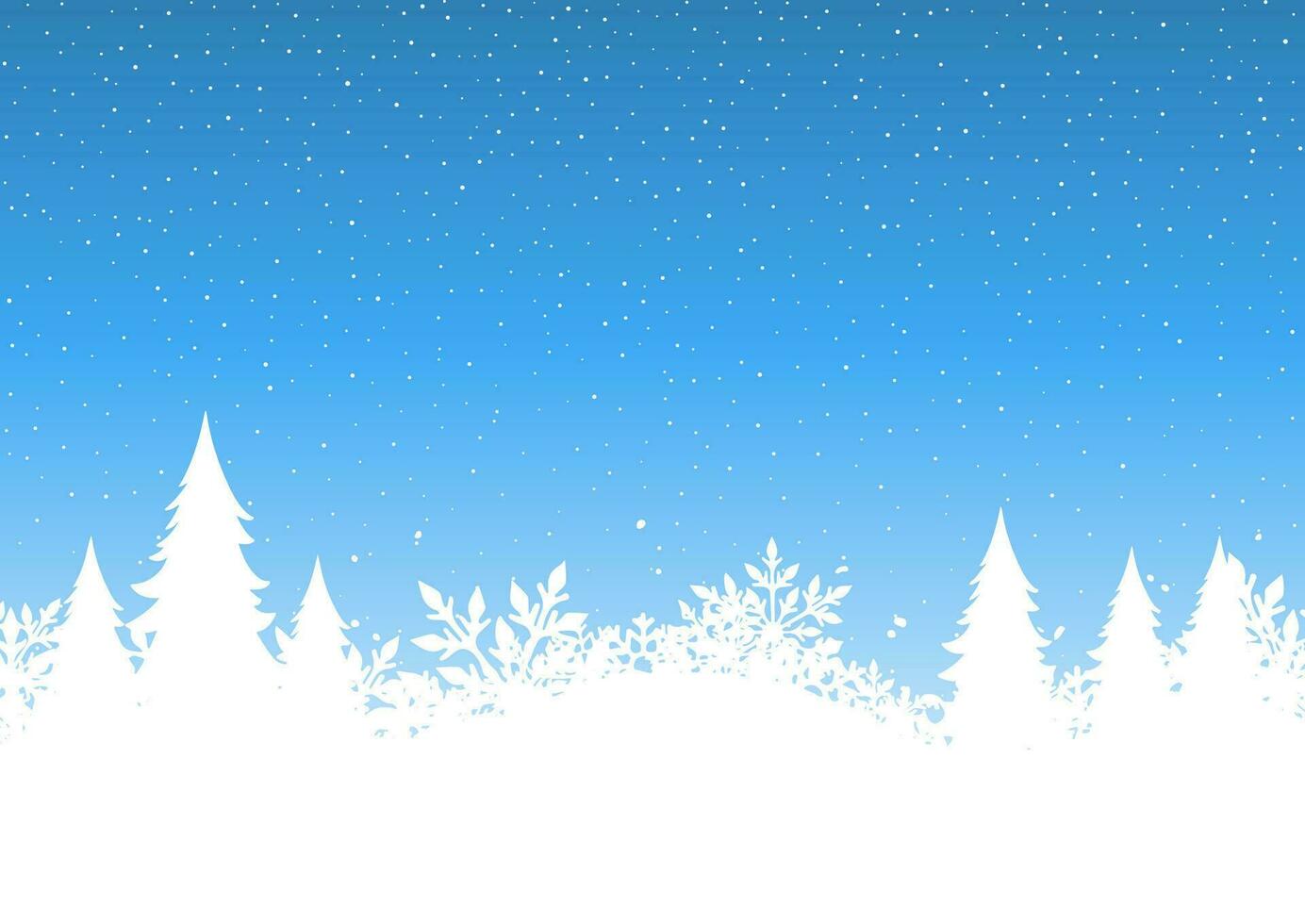 fondo de navidad con paisaje nevado vector