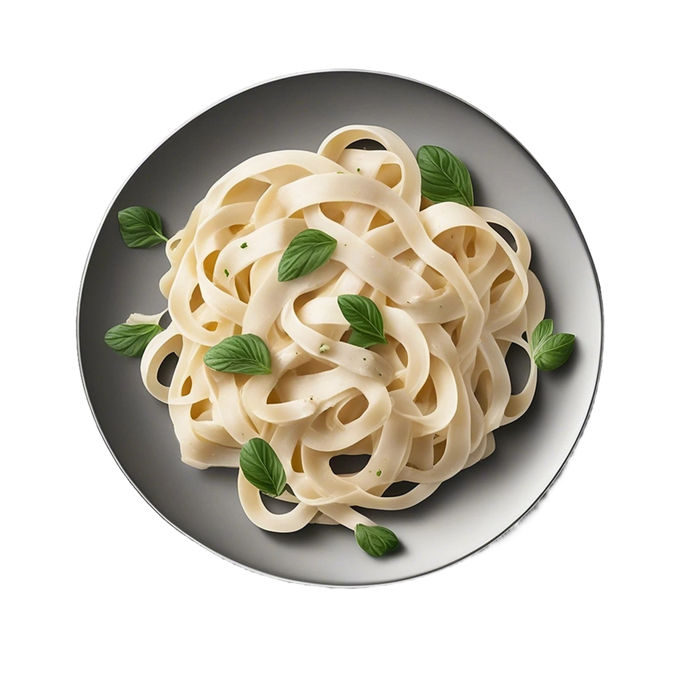Pasta in a plate on transparent background AI Generated 30557463 PNG