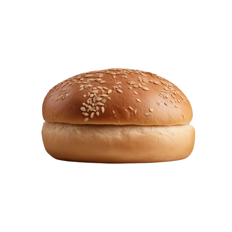 Buns Lunch Burger Yellow on transparent background AI Generated png
