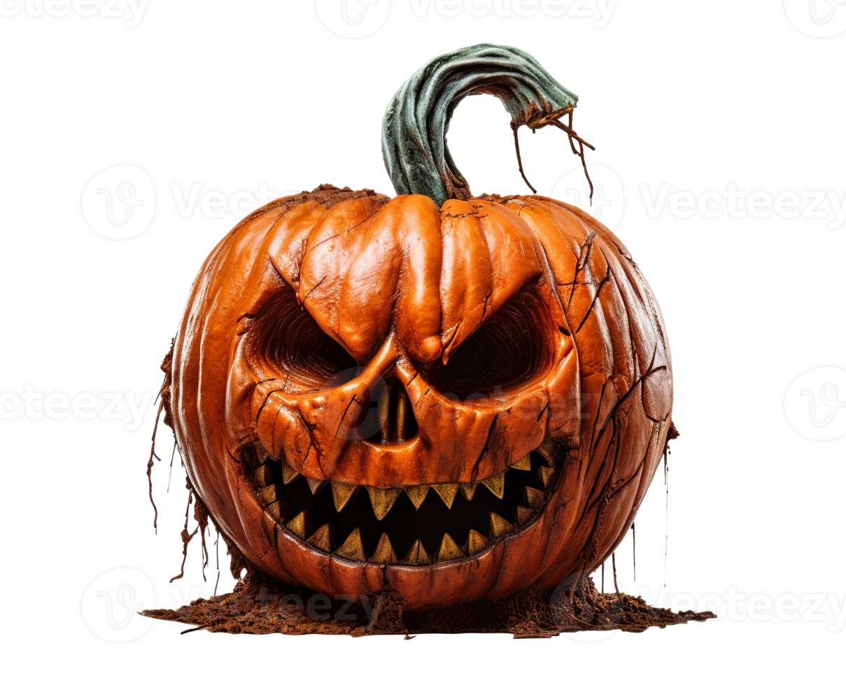 Scary Spooky Jack O Lantern Face PNG