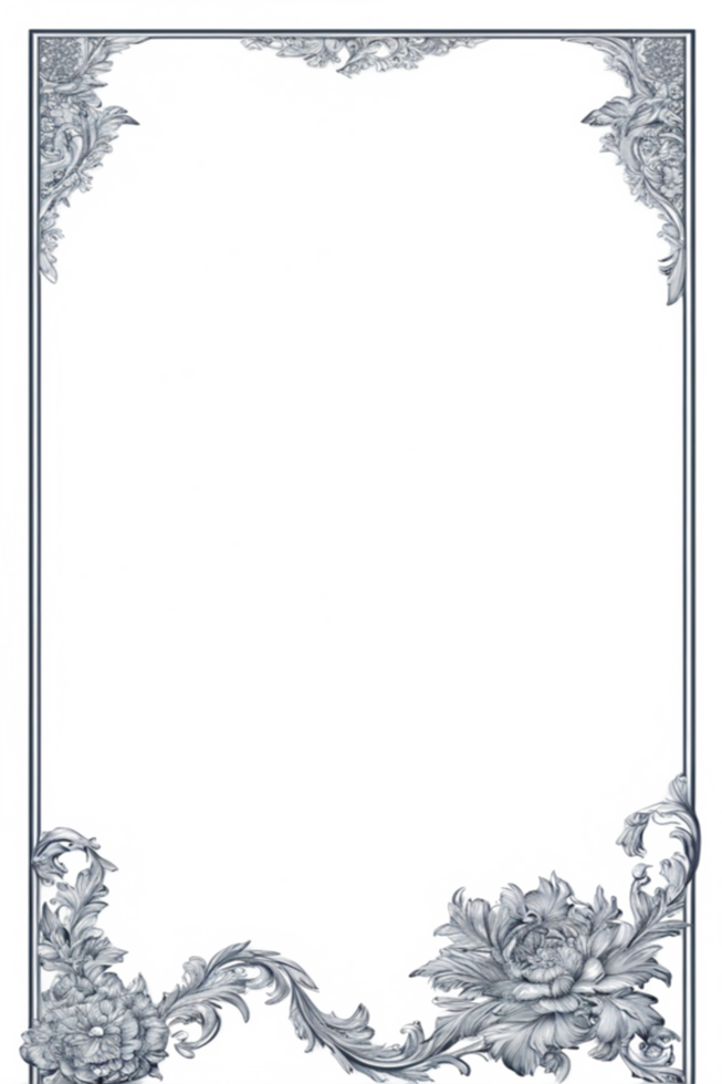 Flower Leaf Border Frame PNG Image Transparent Background Ai Generative