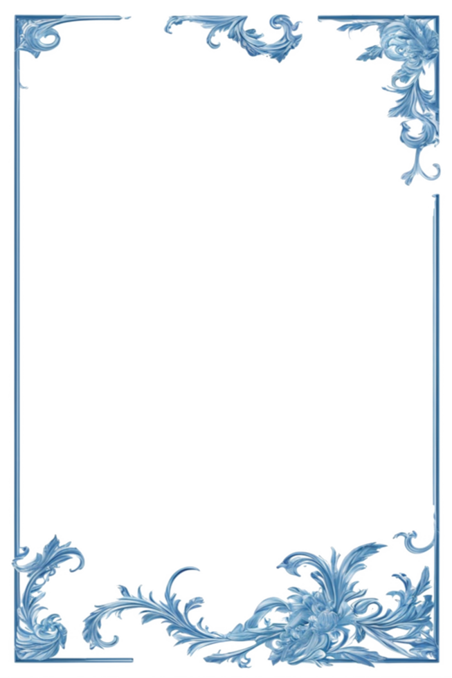 Flower Leaf Border Frame PNG Image Transparent Background Ai Generative