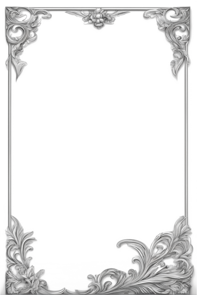Flower Leaf Border Frame PNG Image Transparent Background Ai Generative