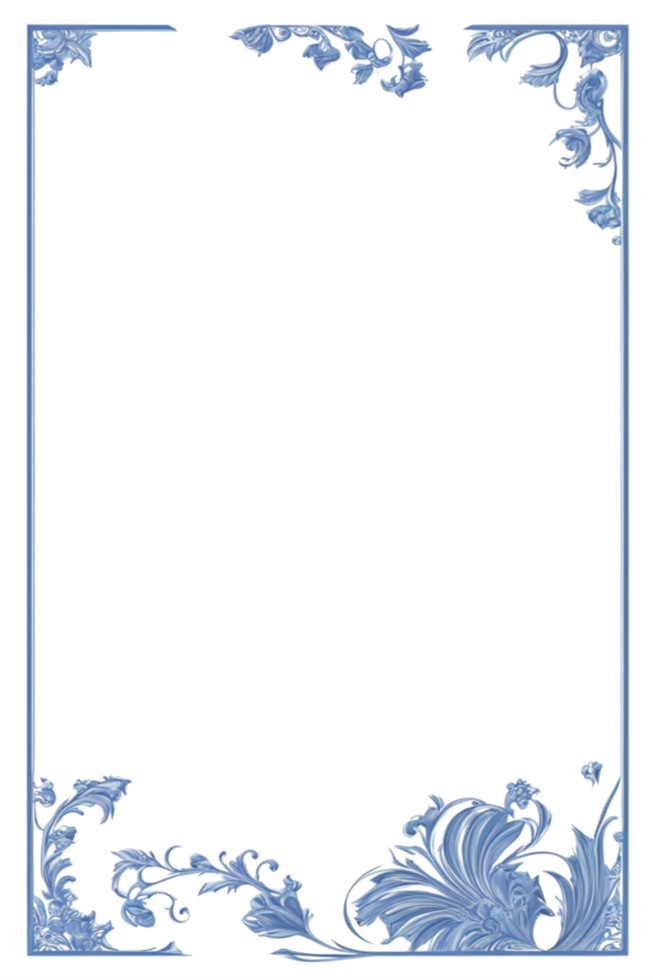 Flower Leaf Border Frame PNG Image Transparent Background Ai Generative
