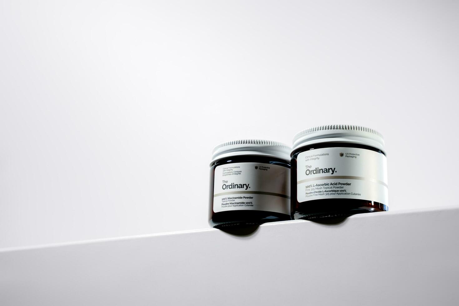 Strasbourg, France  September 2023 The Ordinary skincare brand by Deciem. Vitamin C and Niacinamide Powder photo