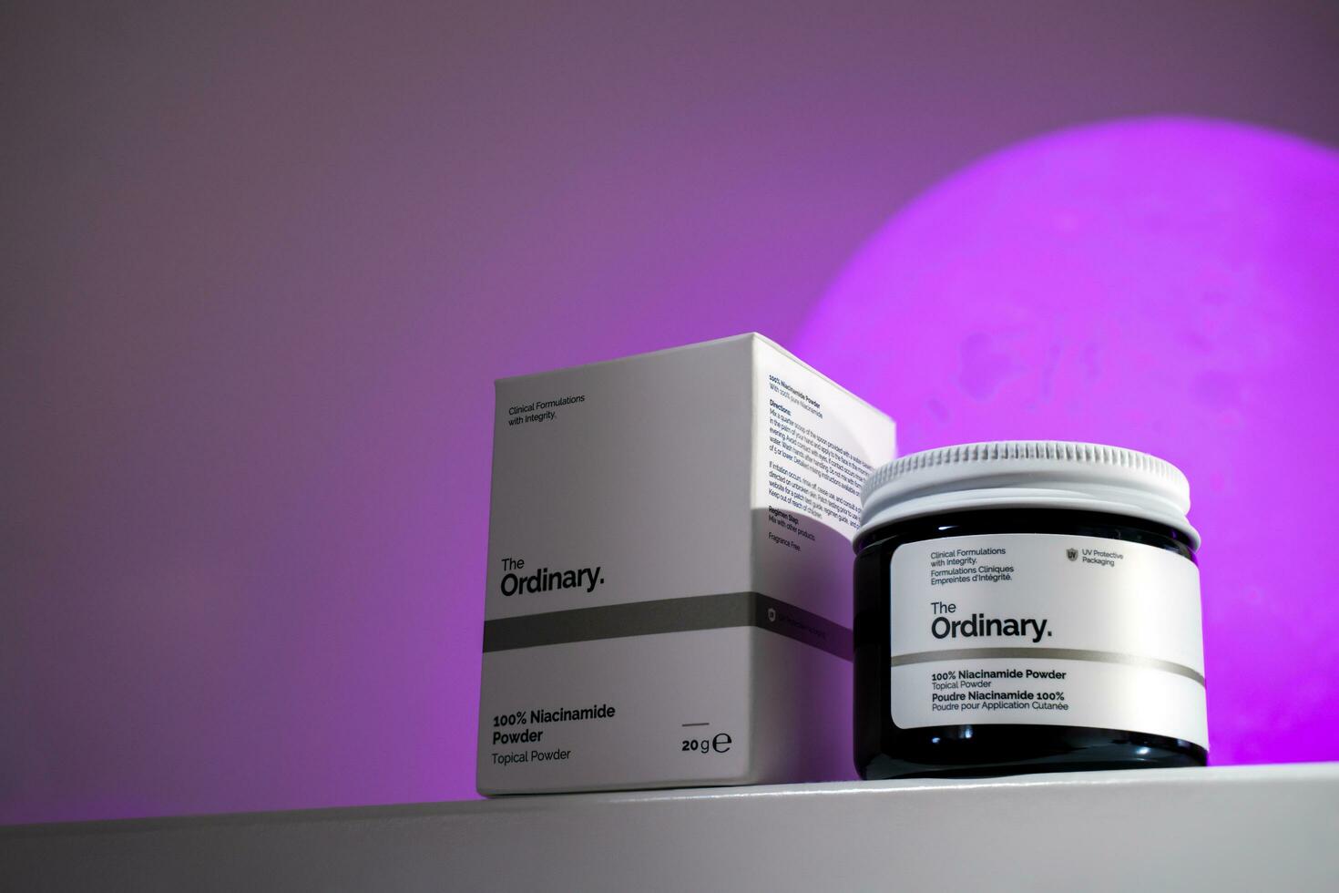 Strasbourg, France  September 2023 The Ordinary skincare brand by Deciem. Niacinamide Powder photo