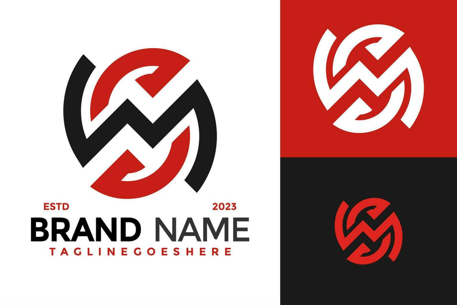 Letter N and S Monogram Logo design vector symbol icon illustration